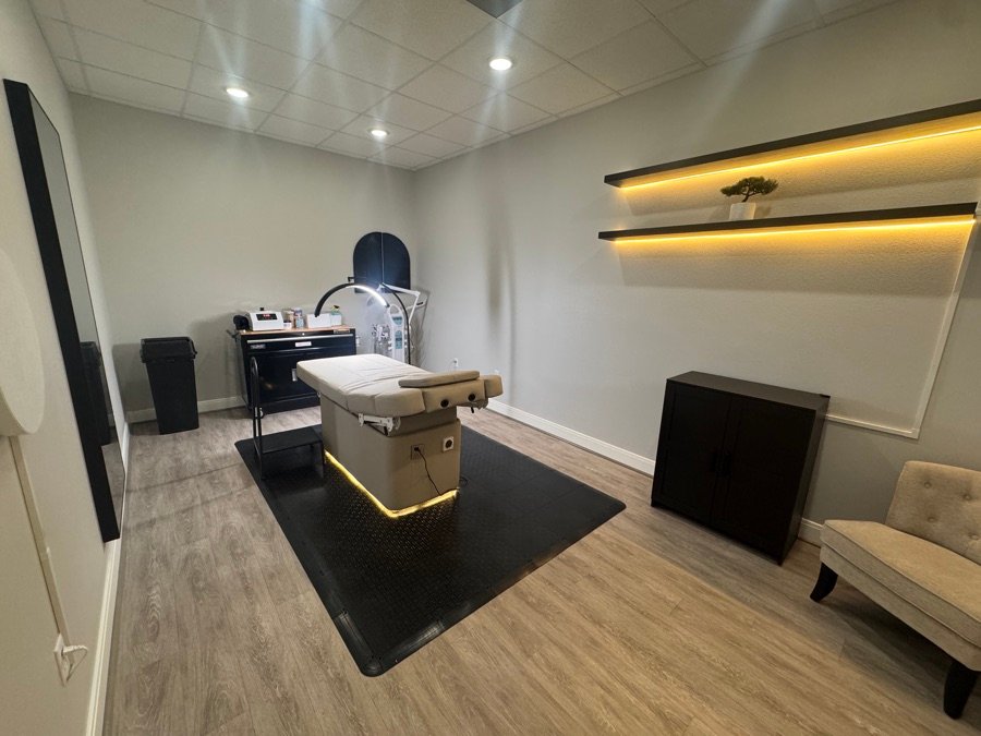 A treatment room detail at NAKED Woodlands