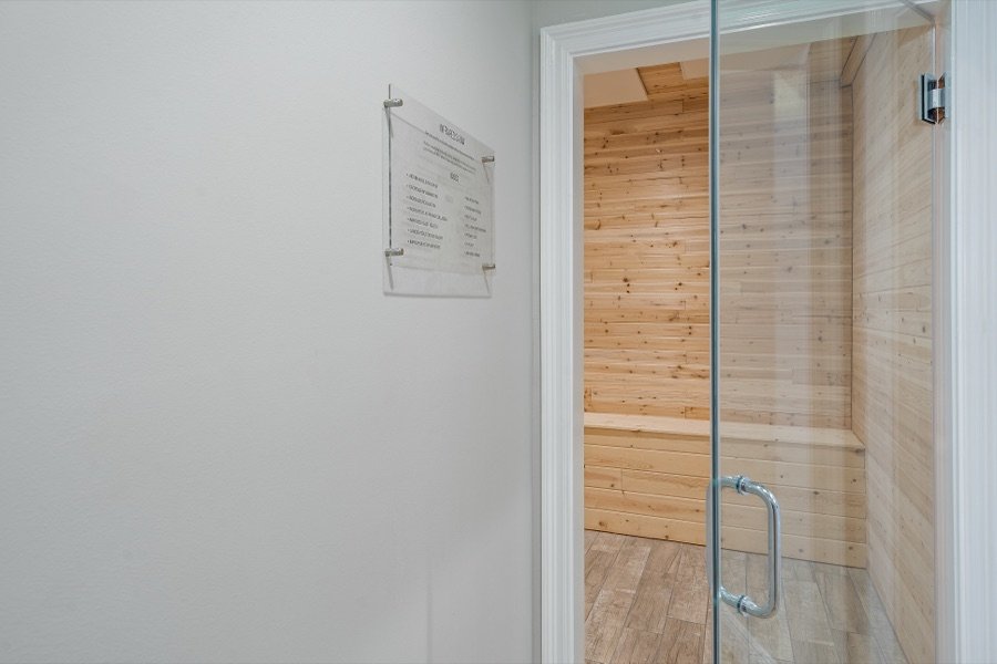 The bath house sauna room at NAKED Baton Rouge